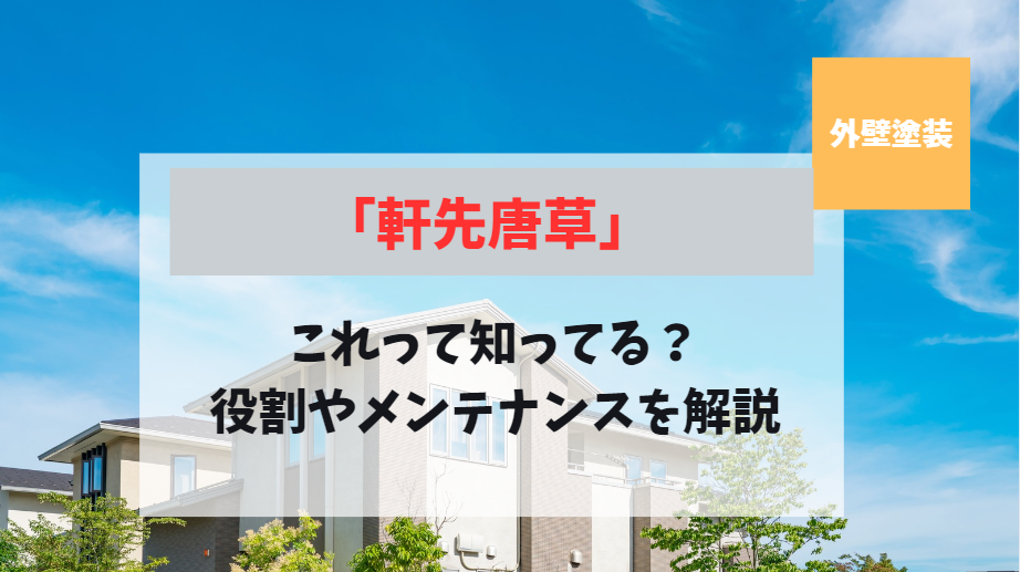 お家の軒天唐草って何？役割とメンテナンス方法を解説 | 静岡県磐田市　外壁塗装は壁塗さん